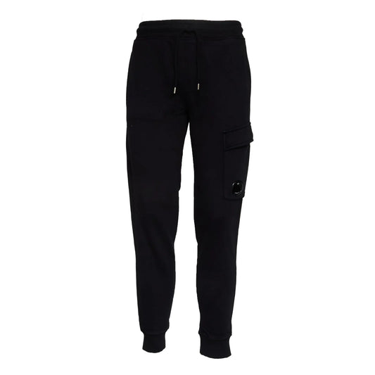 Cp Company Diagonal Raised Lens Joggers In Black