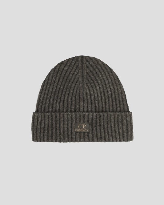 Fleece Knit Beanie Olive Night - Green