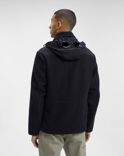 C.P. Duffel Mixed Goggle Jacket Black