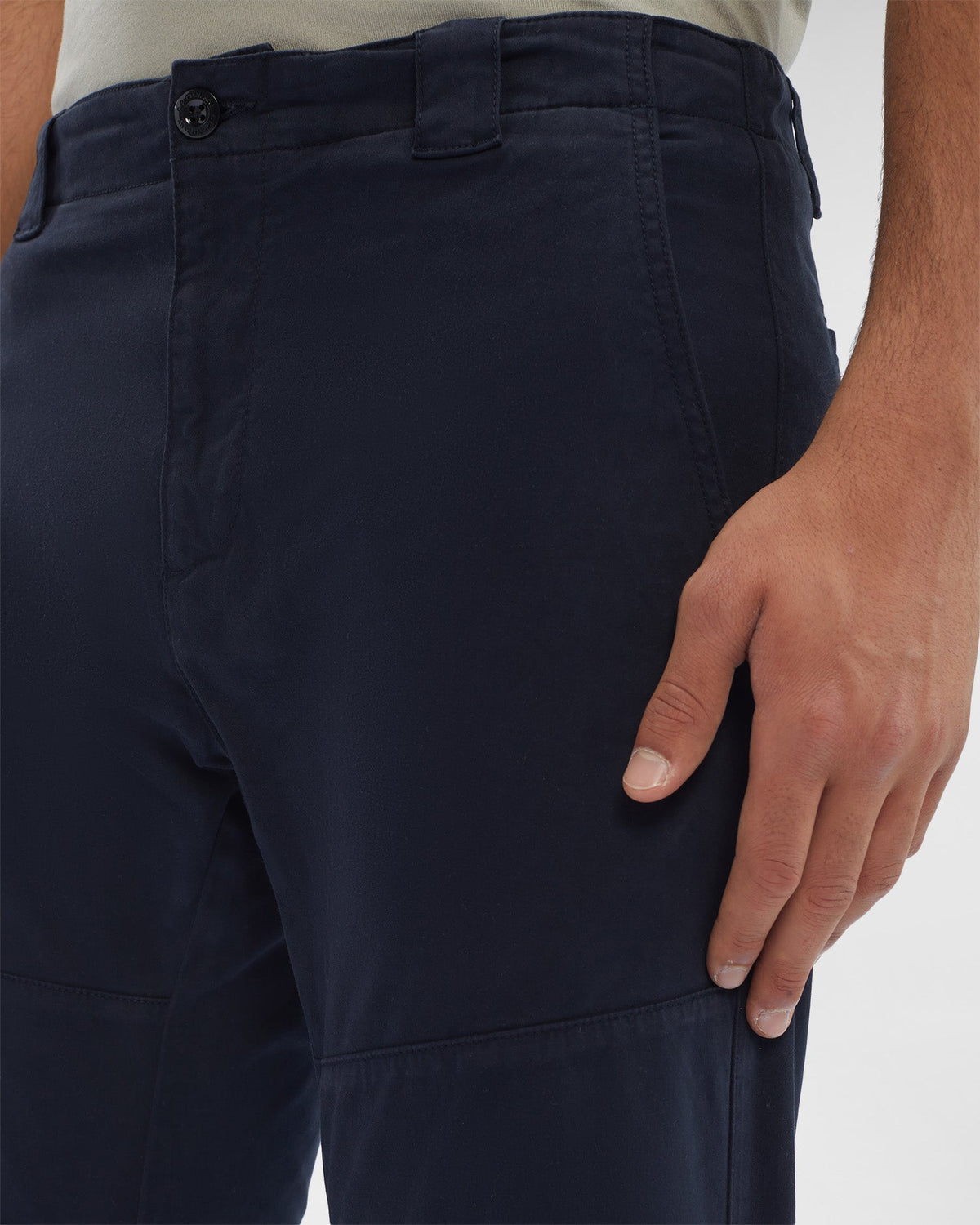 Stretch Sateen Regular Pants Total Eclipse