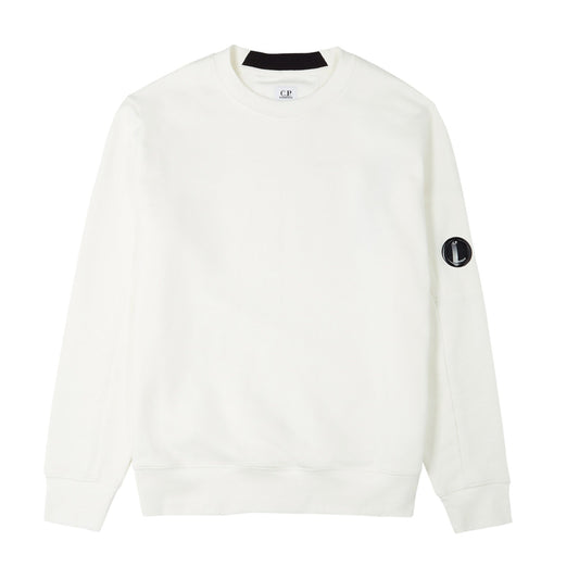 Cp Company 023A Diagonal Raised Lens Sweatshirt In White