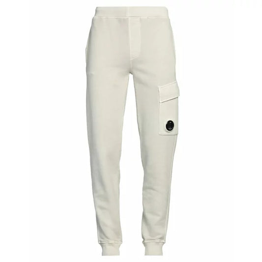 Cp Company 017A Diagonal Raised Lens Joggers In White