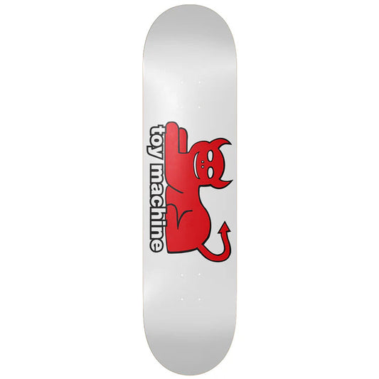 Toy Machine Skateboard Deck Devil Cat White 8.75" x 32.75"