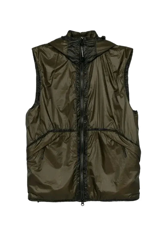 Cp Company 032A Nada Shell Primaloft Goggle Gilet In Ivy Green