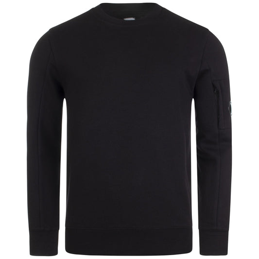 Cp Company 023A Diagonal Raised Lens Sweatshirt In Black