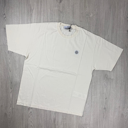 Stone Island Combed Organic Patch T-Shirt - Ivory