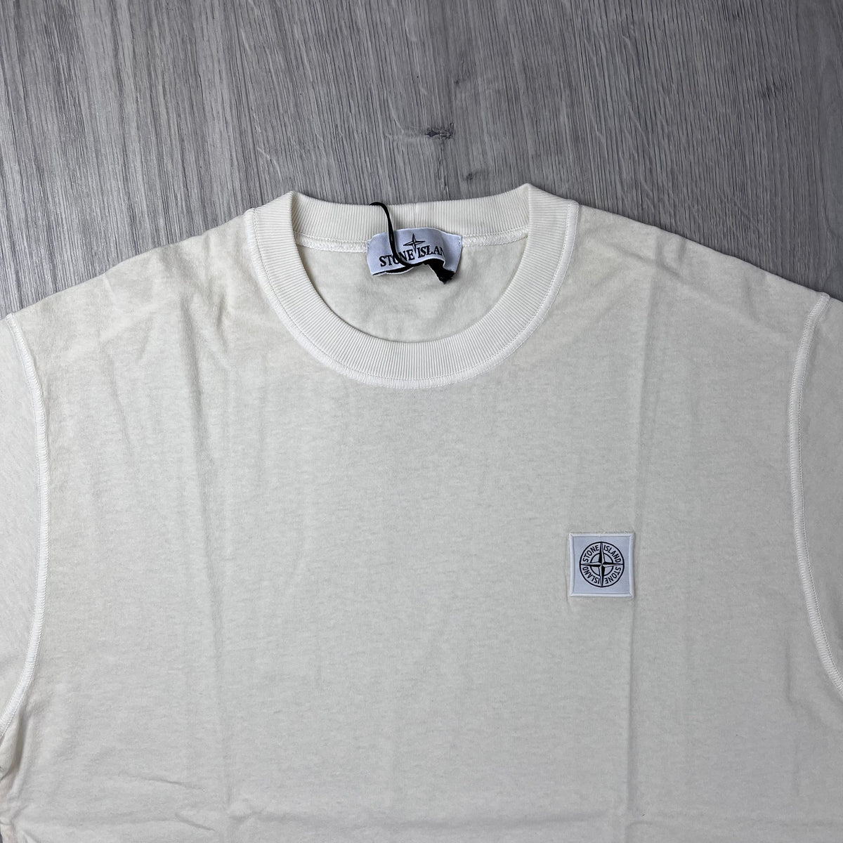 Stone Island 'Fissato' Patch T-Shirt - Ivory