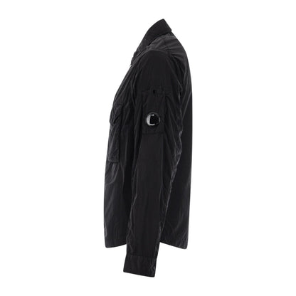 Cp Company 041A Chrome-R Overshirt In Black