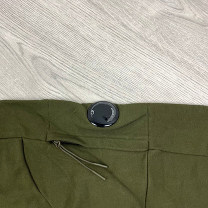 CP Company Raised Fleece Zip Hoodie - Ivy Green
