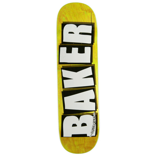 Baker Skateboard Deck Logo Veneers B2 Yellow 8.5" x 32.5"