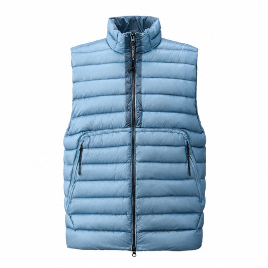 Cp Company 201A D.D Shell Lens Down Gilet In Pacific Coast with Certilogo