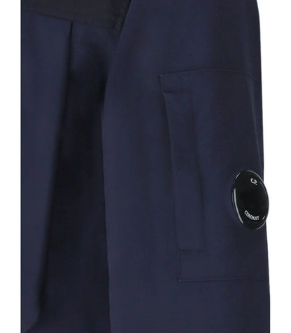 Cp Company Gd Shell Mixed Jacket In Navy