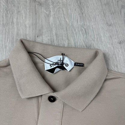 Stone Island Patch Polo Shirt - Desert