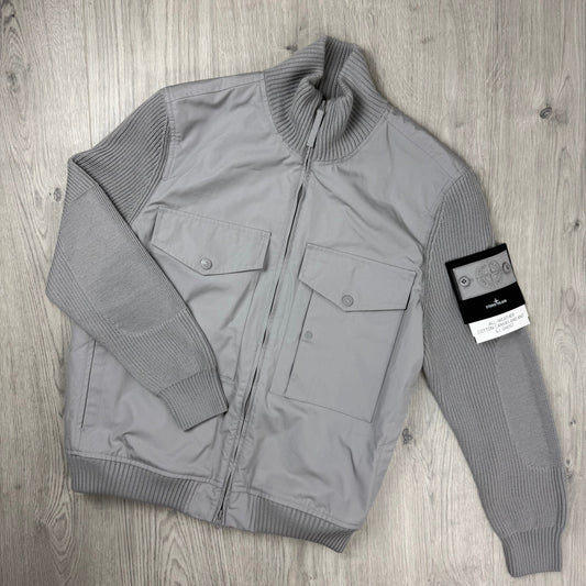 Stone Island Ghost Hybrid Knit Jacket - Dust Grey