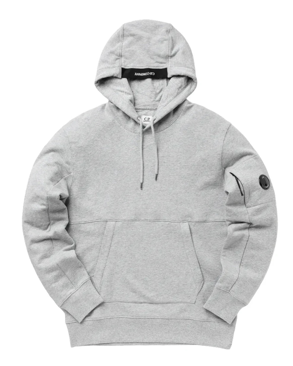 Cp Company 16cm Diagonal Raised Lens Overhead Hoodie In Grey M93