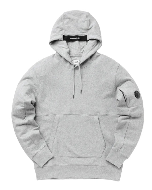 Cp Company 16cm Diagonal Raised Lens Overhead Hoodie In Grey M93