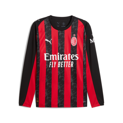 Puma AC Milan Men's Home Replica Long Sleeve Jersey 25/26