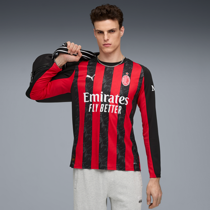 Puma AC Milan Men's Home Replica Long Sleeve Jersey 25/26