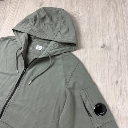 CP Company Light Fleece Zip Hoodie - Gunmetal