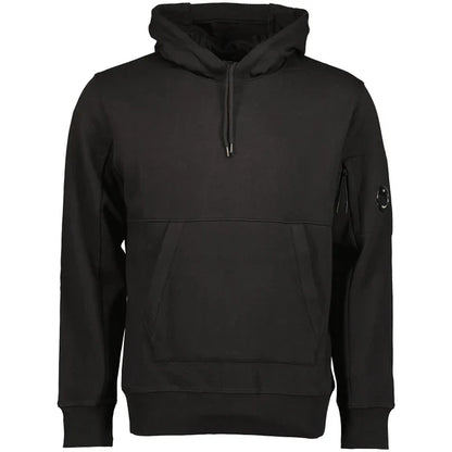 Cp Company 16cm Diagonal Raised Lens Overhead Hoodie In Black