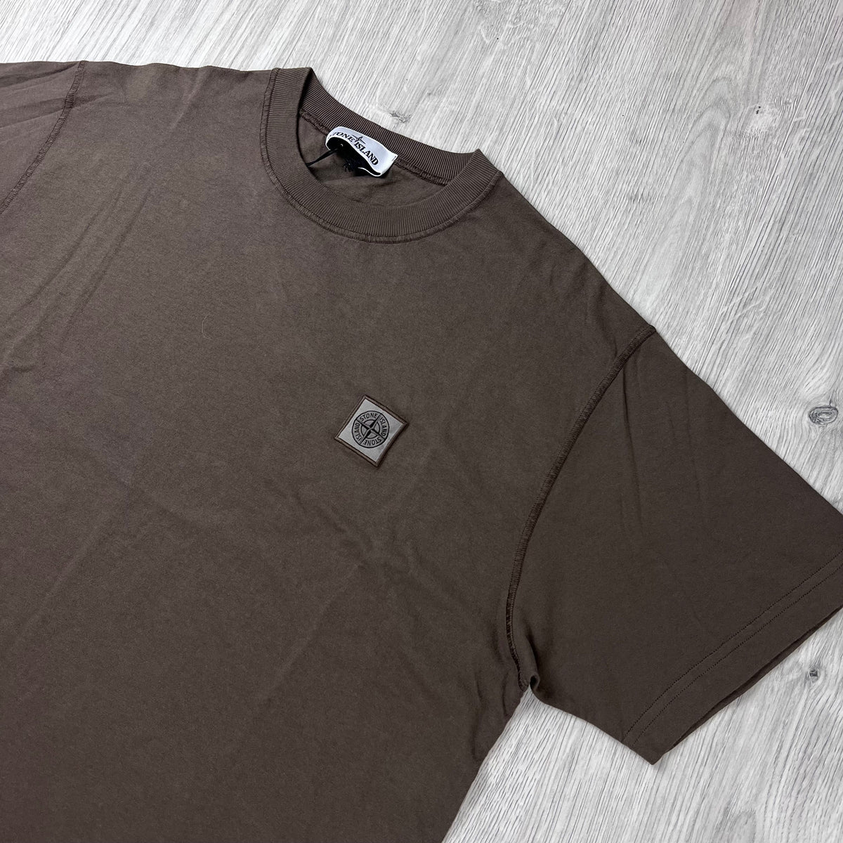 Stone Island 'Fissato' Patch T-Shirt - Umber