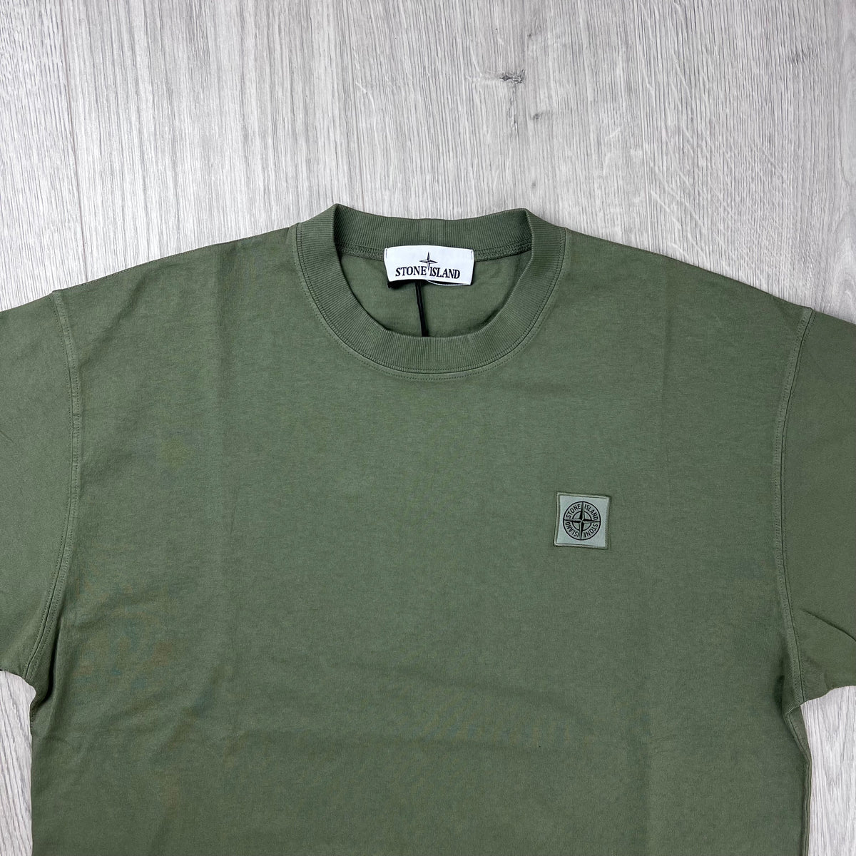 Stone Island Combed Organic Patch T-Shirt - Military