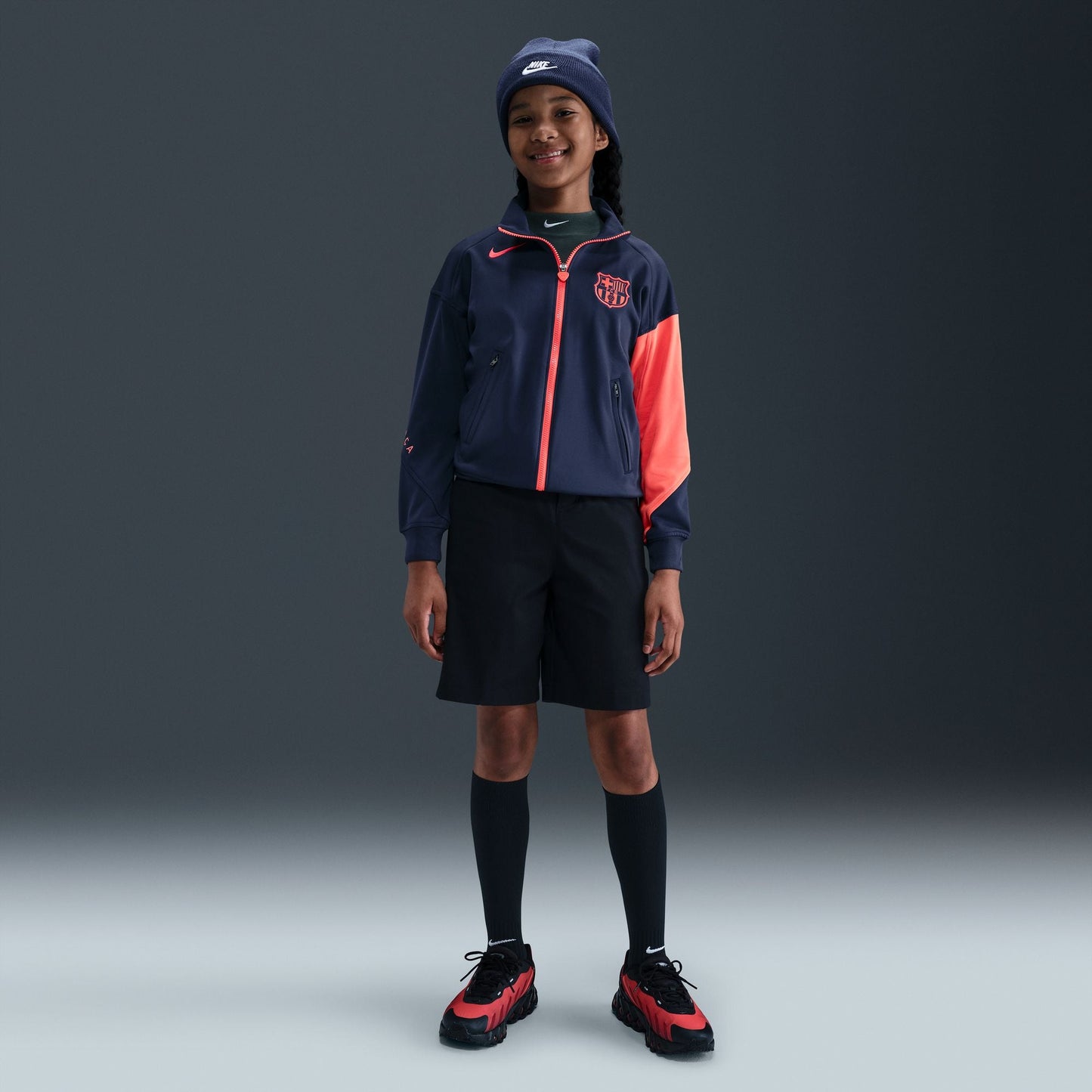 FC Barcelona Academy Pro Third Big Kids' Nike Dri-FIT Total 90 Soccer Anthem Jacket