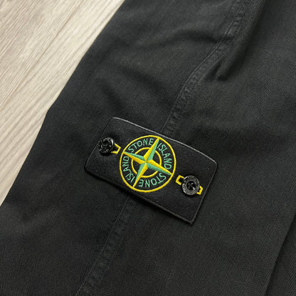 Stone Island Herringbone Trousers - Black