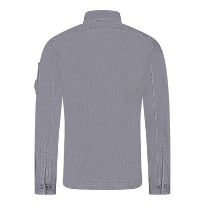 Cp Company Corduroy Button Up Shirt in Excalibur Grey