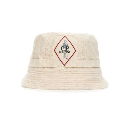 Cp Company Denim Bucket Hat Greig with Certilogo