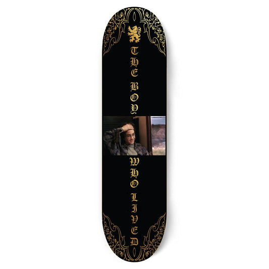 Color Bars Skateboard Deck Harry Potter Boy Who Lived Skate Gold Foil 8.38"