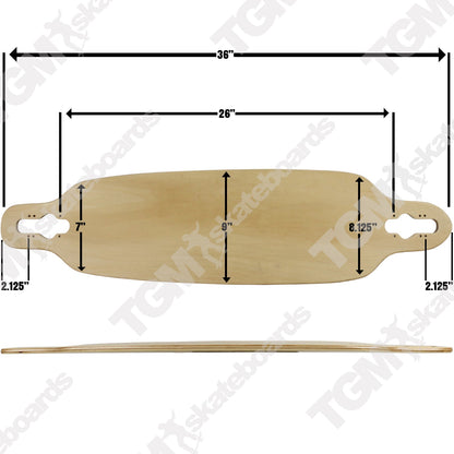Moose Longboard Complete 9" x 36" Drop Through Green