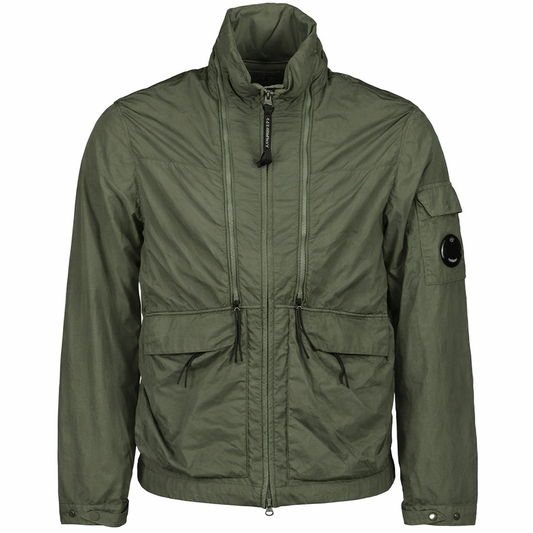 Cp Company Chrome-R Utility Lens Jacket In Ivy Green