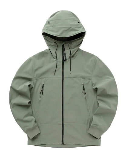 Cp Company S/S Goggle Soft Shell Jacket In Agave Green