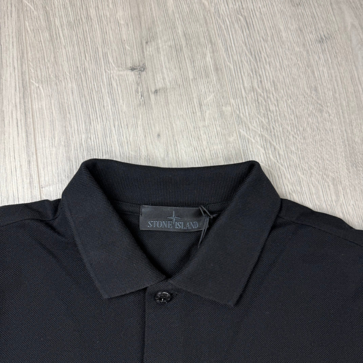 Stone Island Ghost Patch Polo Shirt - Black