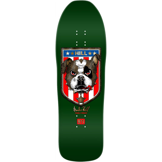 Powell Peralta Skateboard Deck Frankie Hill Bull Dog Green/Gold Foil Old School Reissue
