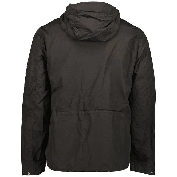 Cp Company Flatt Nylon Reversible Hooded Lens Jacket In Black