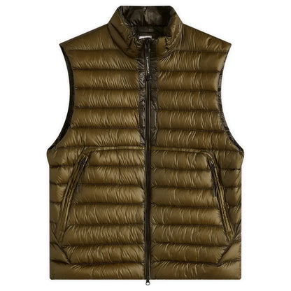 Cp Company 201A D.D Shell Lens Down Gilet In Ivy Green with Certilogo