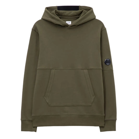 Cp Company 024A Diagonal Raised Overhead Hoodie In Ivy Green