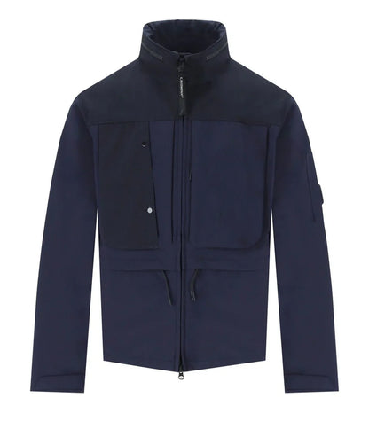 Cp Company Gd Shell Mixed Jacket In Navy