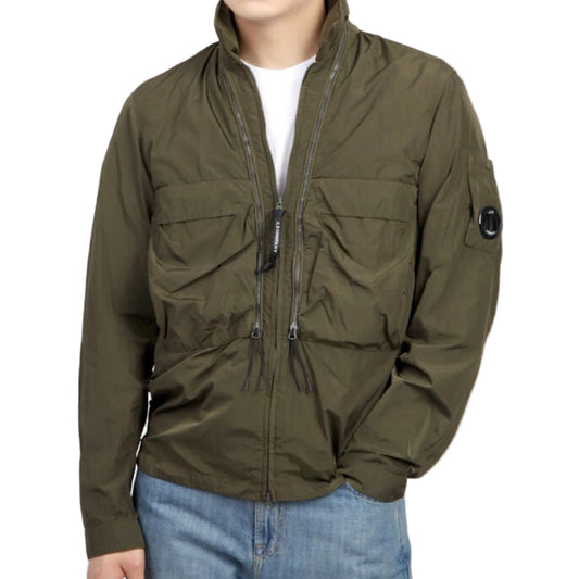 Cp Company 013A Chrome-R Lens Overshirt in Ivy Green