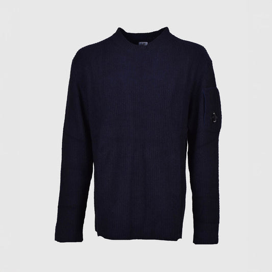 Fleece Knit Crewneck Vanisé Knit Estate Blue
