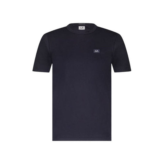 Cp Company 087A Mercerised Cotton Patch Logo T-Shirt In Navy