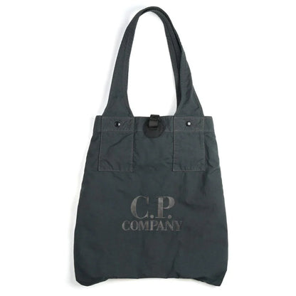 Cp Company Twill Logo Bag In Smoked Pearl with Certilogo