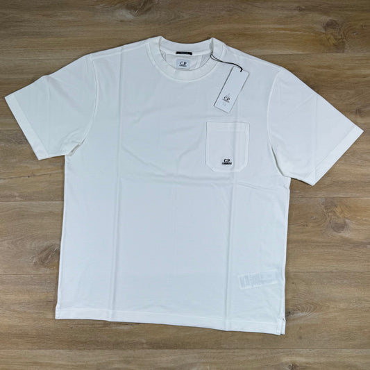 C.P. Company 24/1 Pigment Dyed T-Shirt in Gauze White