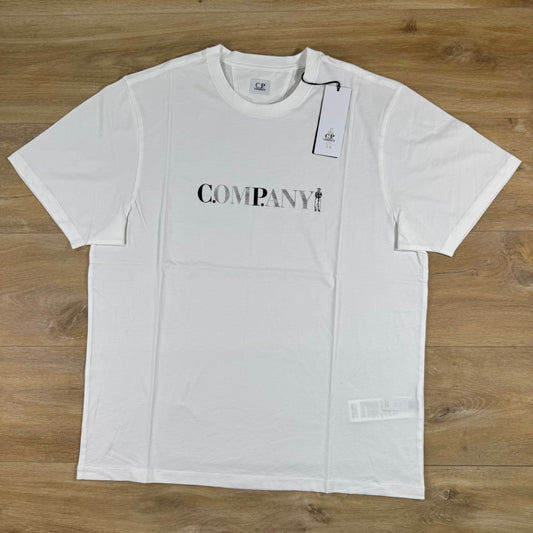 C.P. Company Chest Logo T-Shirt in Gauze White