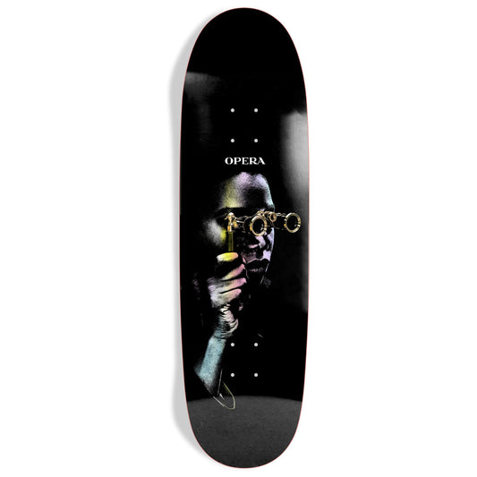 Opera Skateboard Deck Spectator Football Shape Black 9.0" x 31.8"