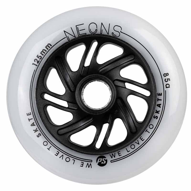 Powerslide Neons LED 125mm/85A Wheels (Pack of 6)