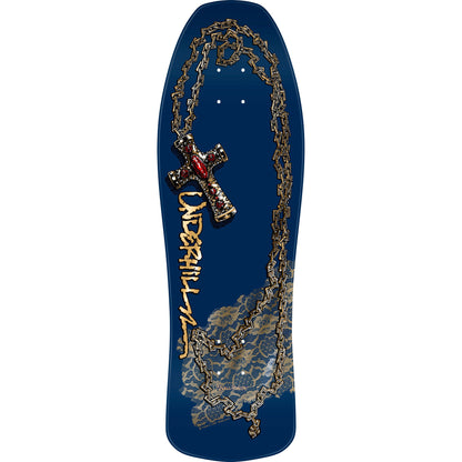 Powell Peralta Skateboard Deck Ray Underhill Cross Navy/Gold Foil Old School Reissue
