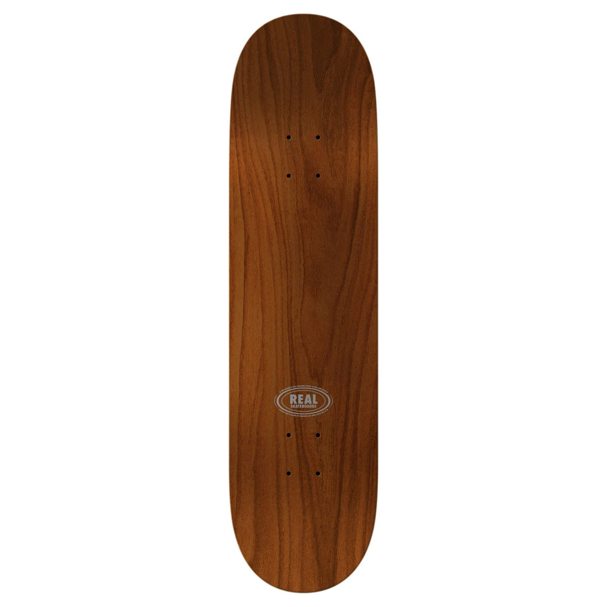 Real Skateboard Deck Classic Oval True Mid Grey 7.75" x 29.5"